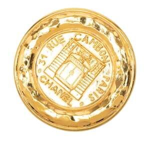 Chanel 31 Rue Cambon Brooch Gold Plated #336551C62B